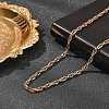 3MM 304 Stainless Steel Rope Chain Necklaces for Women NJEW-B131-07RG-2