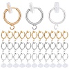 SUNNYCLUE 30Pcs 3 Colors Brass Clip-on Earring Findings KK-SC0003-26-1