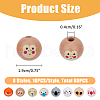 SUPERFINDINGS 80Pcs 8 Styles Cartoon Wood Large Hole Beads WOOD-FH0002-20-2