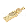 Brass Micro Pave Cubic Zirconia Pendants KK-R230-12G-2