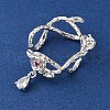 Brass Micro Pave Cubic Zirconia Findings KK-D378-20P-2