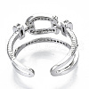 Brass Micro Pave Clear Cubic Zirconia Cuff Rings RJEW-S045-013P-NR-4