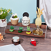 2-Tier Transparent Acrylic Minifigures Display Risers ODIS-WH0002-59-4