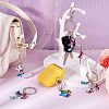 Olycraft 2 Sets Printed Alloy Enamel Keychains KEYC-OC0001-29-6