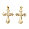 Brass Micro Pave Cubic Zirconia Pendants KK-R229-10G-E-1