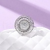 Brass Micro Pave Cubic Zirconia Cuff Rings RJEW-D323-03P-2