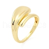 Teardrop Brass Finger Rings for Women RJEW-G343-10G-4
