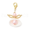 Angel Clam Shell Pendant Decoration HJEW-MZ00245-02-2