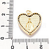 Brass Micro Pave Clear Cubic Zirconia Pendants KK-N268-48G-3