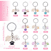 Alloy Enamel & Acrylic Keychain KEYC-TAC00033-3