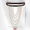 Tassel Alloy Crystal Rhinestone Thigh Chain for Women AJEW-WH0554-38A-2