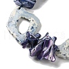 Summer Boho Glass & Dyed Natural Shell Nuggets Beaded Necklaces NJEW-H047-08-3