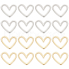 BENECREAT 30Pcs 2 Colors Brass Linking Rings KK-BC0012-49-1