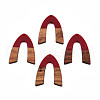 Opaque Resin & Walnut Wood Pendants RESI-N025-029-B04-2