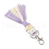 Handmade Cotton Threads Macrame Flower Pendant Decorations HJEW-JM02839-5