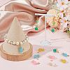 SUNNYCLUE 40Pcs 5 Colors Imitation Jade Glass Beads Pendants FIND-SC0009-72-4