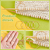 Brass with Alloy Bee & Hexagon Pendant Locking Stitch Markers HJEW-AB00058-4