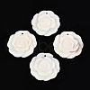 Natural Freshwater Shell Carved Pendants SHEL-T020-19-1