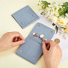 Beebeecraft 2Pcs Microfiber Cloth Jewelry Storage Bags with Brass Button ABAG-BBC0001-17B-02-3