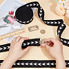 5 Yards Polycotton Jacquard Arrow Ribbon OCOR-WH0078-170A-3