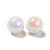 UV Plating Opaque Rainbow Iridescent Acrylic Beads SACR-A001-03C-2