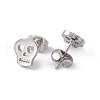 Non-Tarnish 304 Stainless Steel Tiny Hollow Out Skull Stud Earrings for Women STAS-A065-05P-2