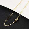 Brass Satellite Chains Necklace for Women X-NJEW-P265-05G-3