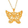 Stainless Steel Hollow Butterfly Pendant Necklaces for Women ZP3082-2-5