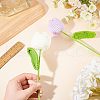 Fingerinspire 2Pcs 2 Colors Cotton Knitting Artificial Flower AJEW-FG0001-91-1