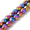 Electroplated Synthetic Magnetic Hematite Beads Strands G-I364-J01-04-1