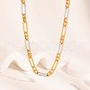 Stainless Steel Oval Link Chain Necklaces for Women GS2398-2-2