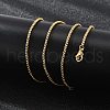 1.8mm Rack Plating Brass Box Chain Necklaces for Women Men MAK-L044-60G-2