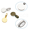 Tibetan Style Alloy Glue On Flat Pad Pendant Bails TIBE-TA0001-10-4