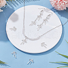 BENECREAT 5 Pairs Brass Micro Pave Clear Cubic Zirconia Pendants FIND-BC0013-49-5
