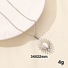 Vintage Stainless Steel Sun Pendant Necklaces ZQ4868-9-1