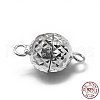 Anti-Tarnish Rhodium Plated 925 Sterling Silver Magnetic Clasps STER-L057-012P-4