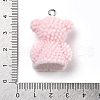 Flocky Opaque Resin Pendants CRES-F033-03-3