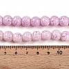 Transparent Baking Painted Glass Beads Strands DGLA-N009-10mm-02-5
