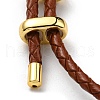 Leather Braided Cord Bracelets BJEW-G675-06G-10-3