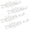 Beebeecraft 6Pcs Rack Plating Brass Micro Pave Clear Cubic Zirconia Fold Over Clasps KK-BBC0014-96-1
