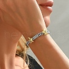 Brass Micro Pave Clear Cubic Zirconia Link Bracelets for Women MW2508-2-1