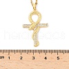 304 Stainless Steel Micro Pave Clear Cubic Zirconia Pendant Necklaces for Women NJEW-U047-01C-G-3
