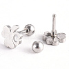 Tarnish Resistant 201 Stainless Steel Barbell Cartilage Earrings EJEW-R147-19-2