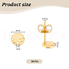 Unicraftale 50Pcs 201 Stainless Steel Flat Round Stud Earring Findings STAS-UN0060-69-3