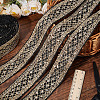 Polyester Rhombus Embroidery Lace Trim OCOR-WH0090-83A-4