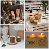 SUPERDANT Wooden Candle Holder and Candles Set AJEW-SD0001-13B-7