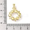 Rack Plating Brass Micro Pave Cubic Zirconia Pendants KK-P248-01G-3