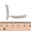 Brass Micro Pave Clear Cubic Zirconia Connector Charms KK-L223-016P-3