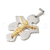Ion Plating(IP) 304 Stainless Steel Pendants STAS-C103-02GP-2