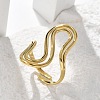 Wave 304 Stainless Steel Cuff Rings RJEW-C124-06B-G-1